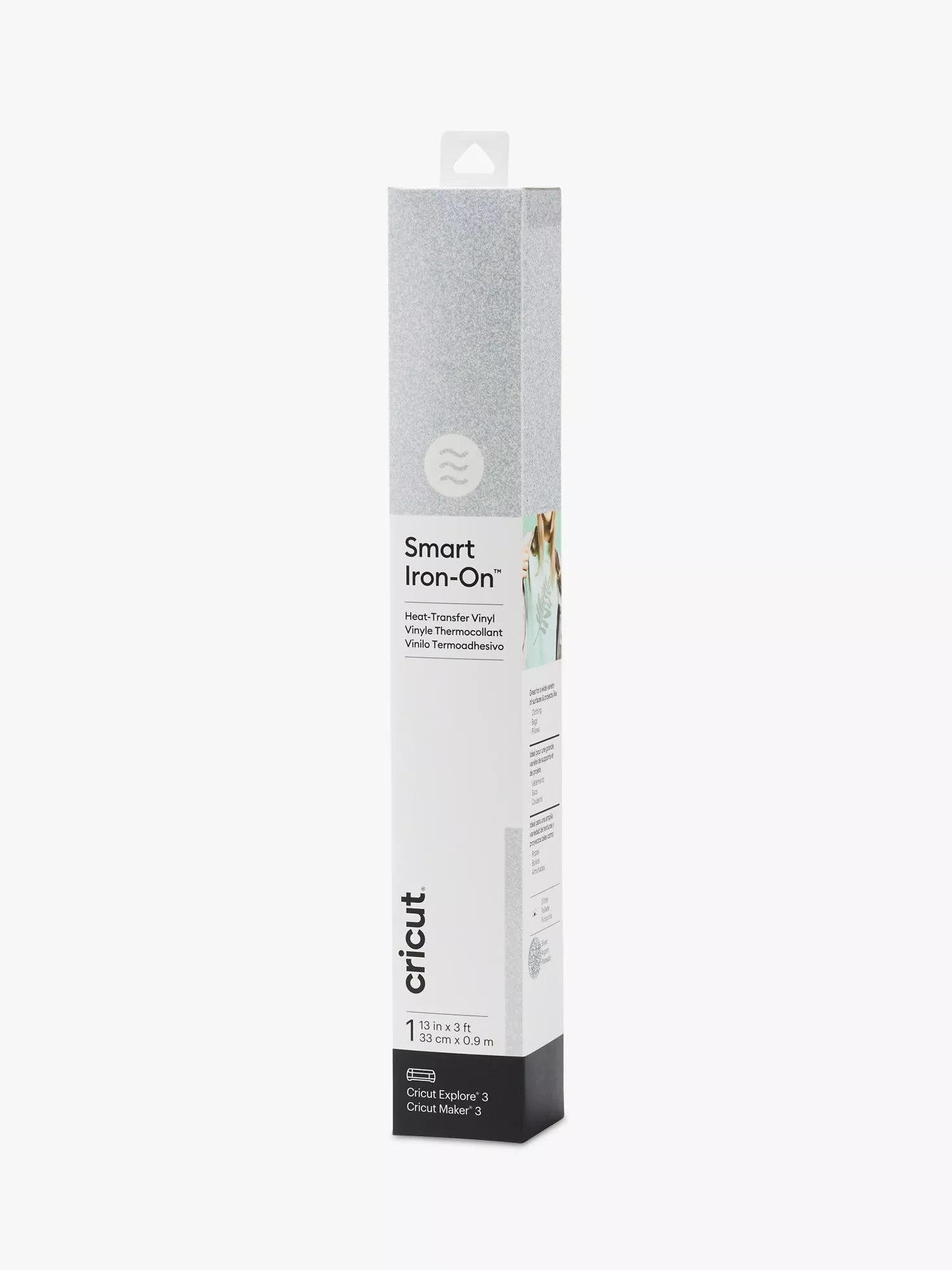 Cricut Smart Iron on Heat Transfer Vinyl, 13 inches x 3 ft, Silver