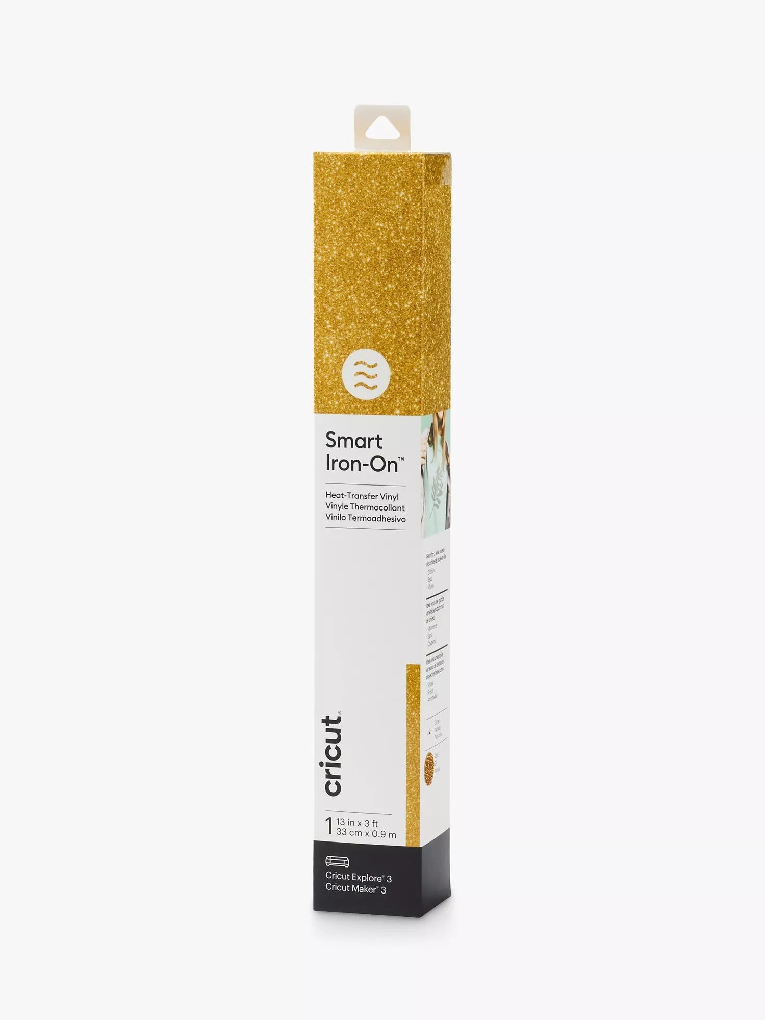 Cricut Smart Iron on Heat Transfer Vinyl, 13 inches x 3 ft, Gold