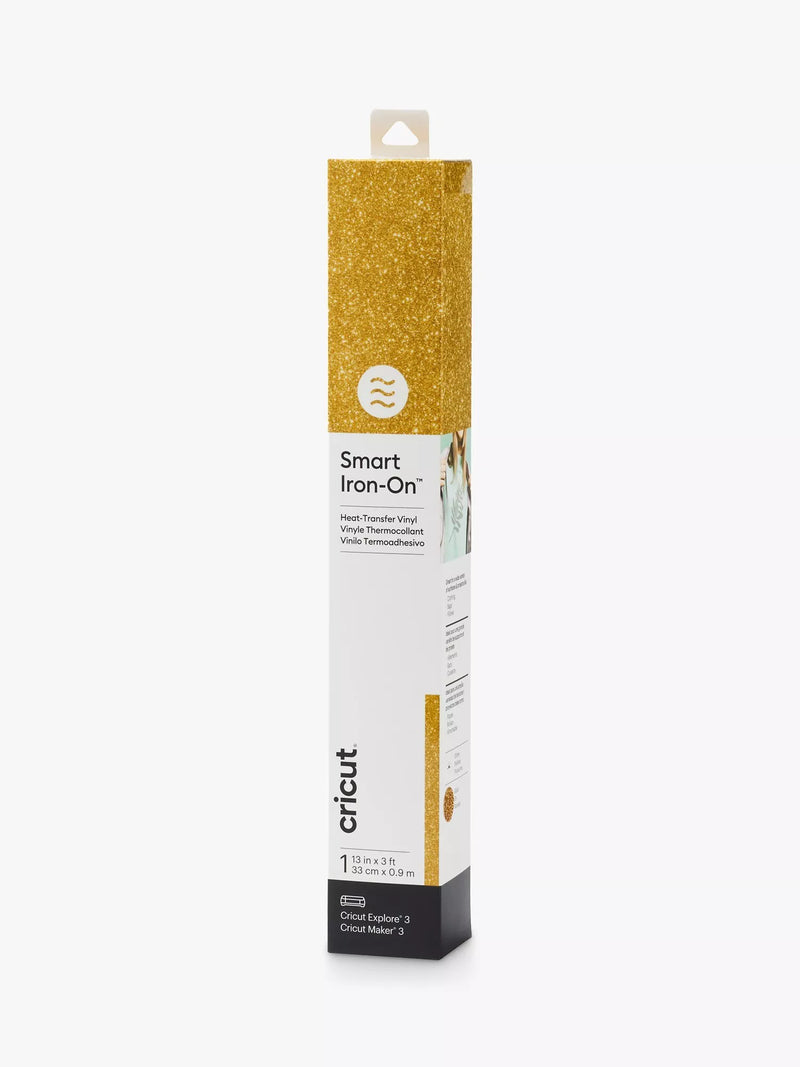 Cricut Smart Iron on Heat Transfer Vinyl, 13 inches x 3 ft, Gold