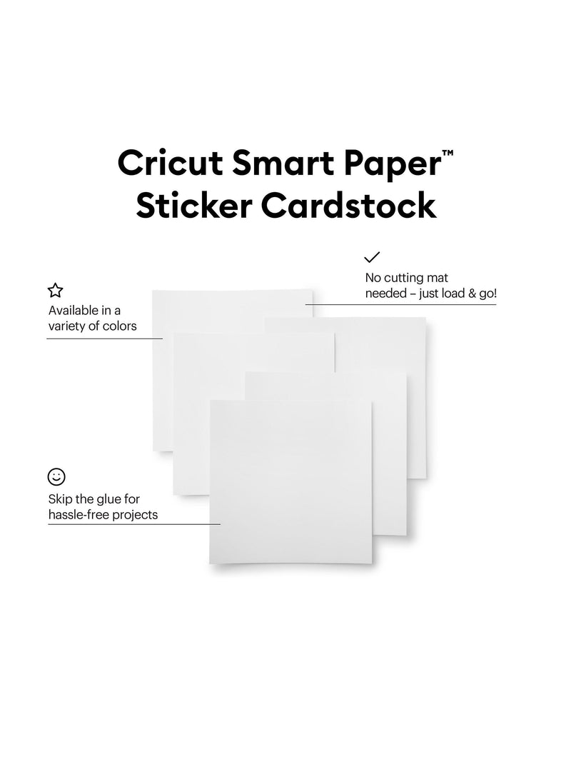 Cricut Smart Paper Sticker Cardstock pack of 10 13x13 inches - British product