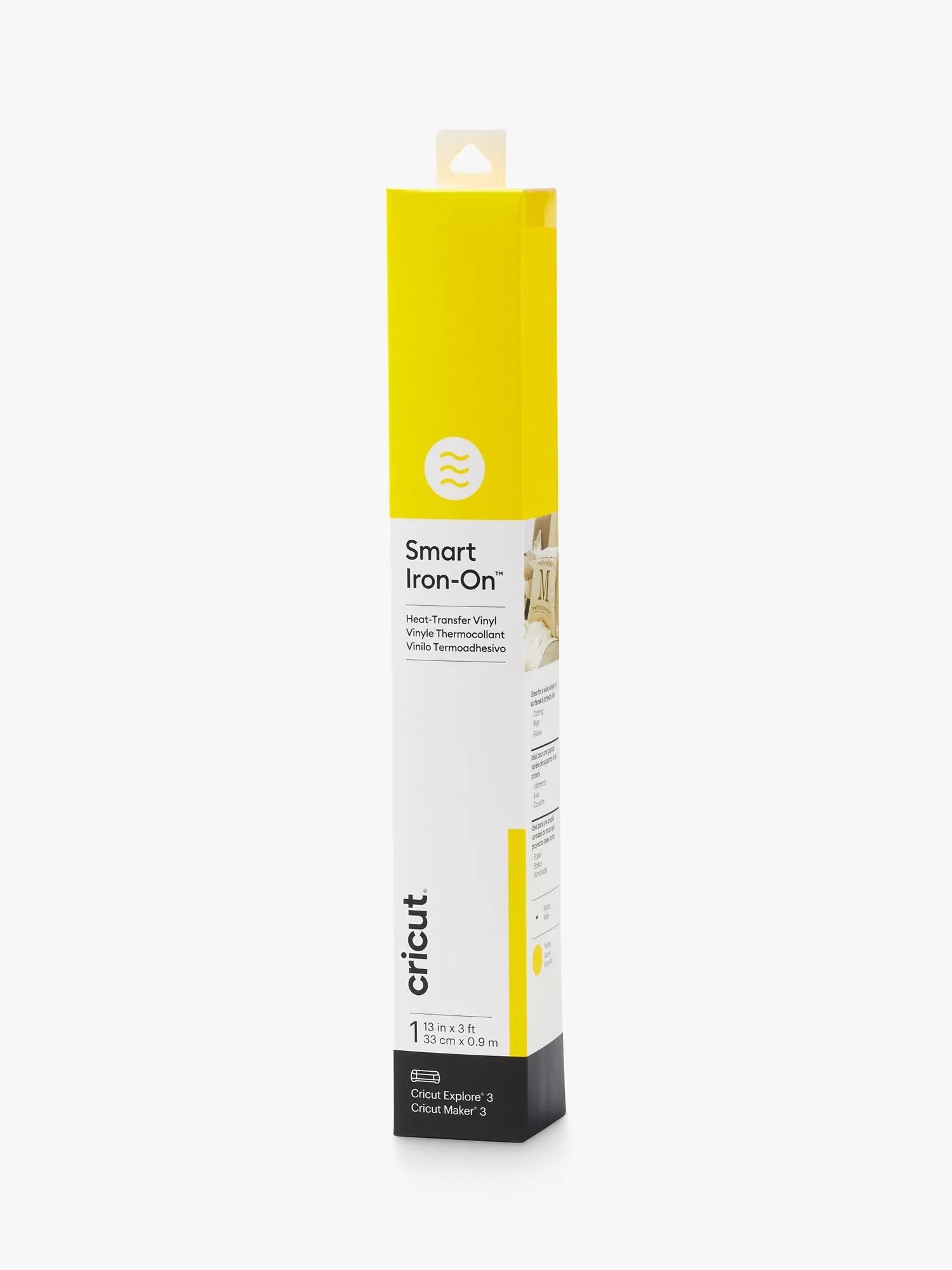 Cricut Smart Iron on Heat Transfer Vinyl, 13 inches x 3 ft, Yellow