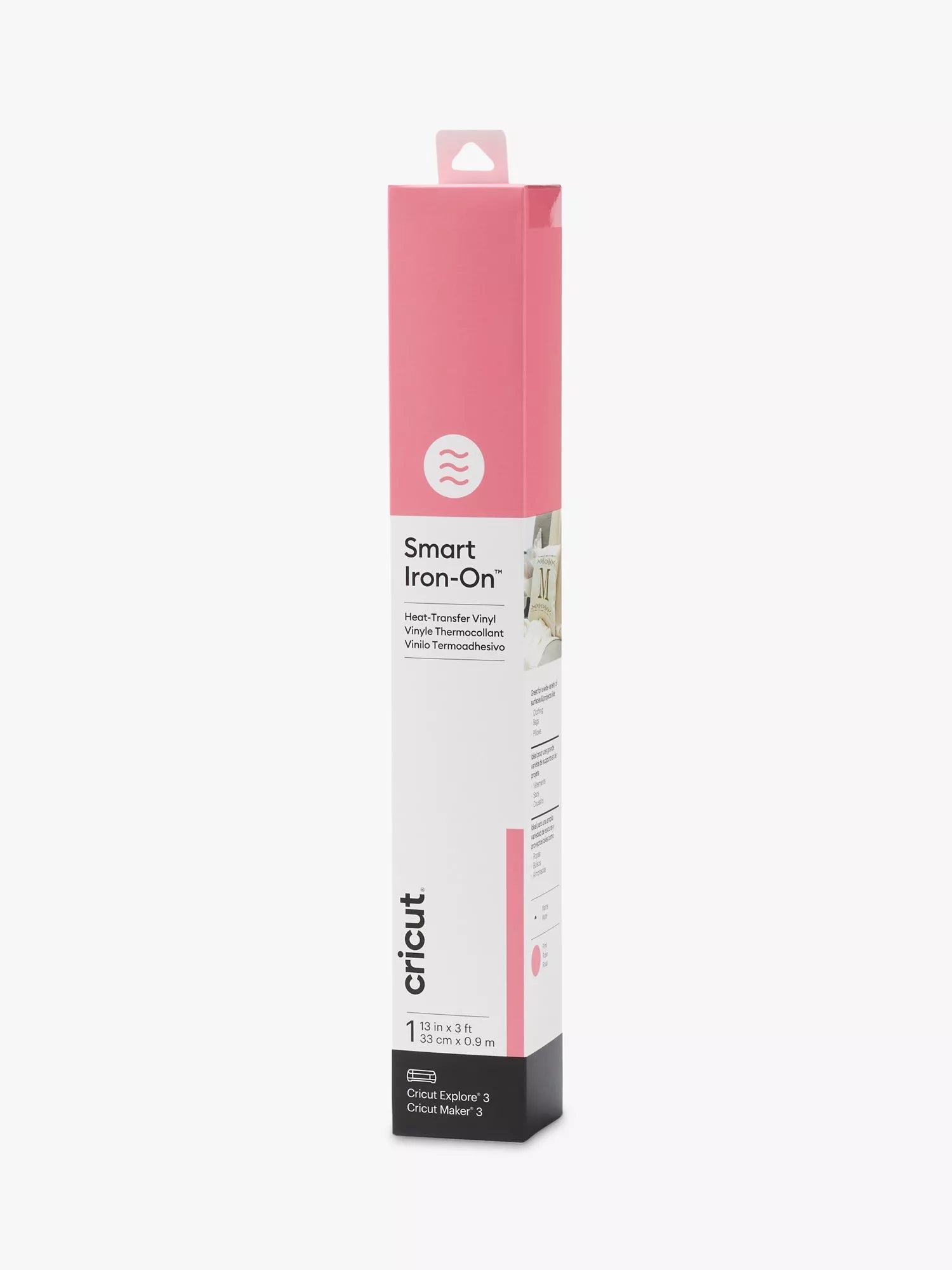 Cricut Smart Iron on Heat Transfer Vinyl, 13 inches x 3 ft, Pink