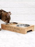 Treat Republic personalised bamboo pet bowl set, imported from the UK