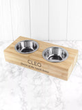 Treat Republic personalised bamboo pet bowl set, imported from the UK