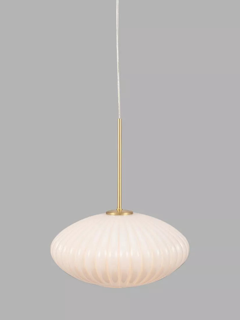 Pacific ribbed glass oval ceiling light, UK version