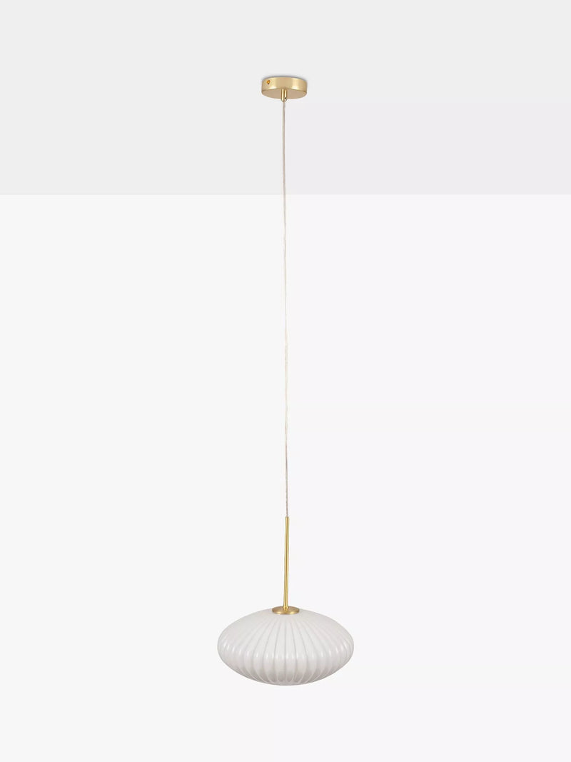 Pacific ribbed glass oval ceiling light, UK version