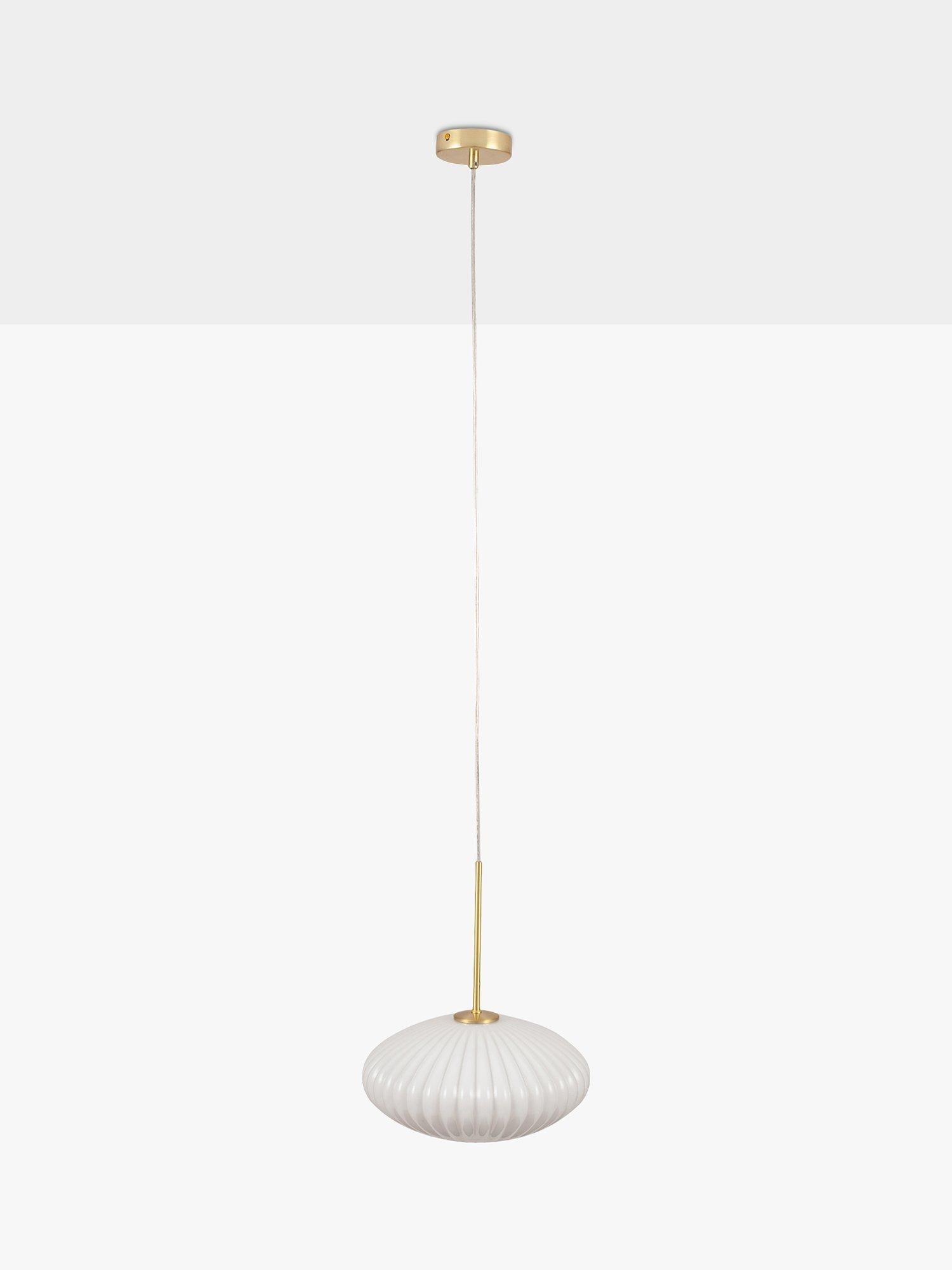Pacific ribbed glass oval ceiling light, UK version