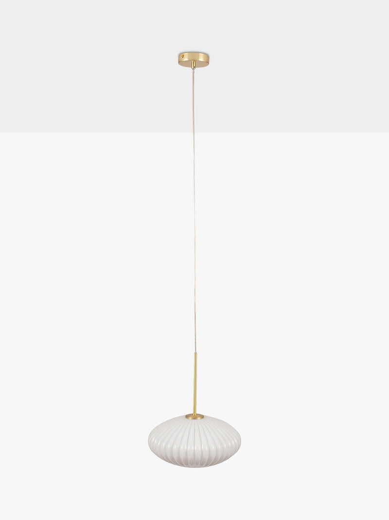 Pacific ribbed glass oval ceiling light, UK version