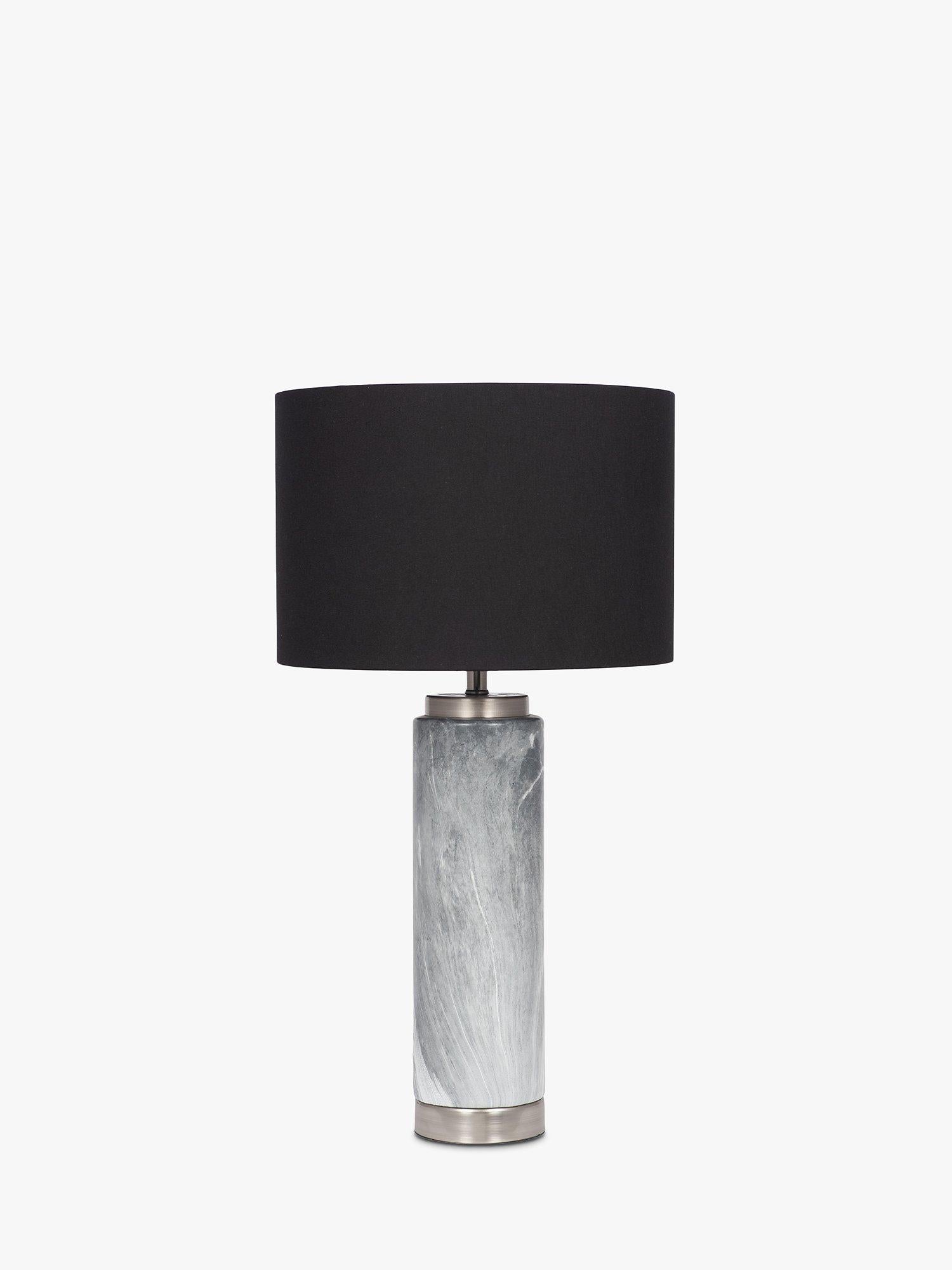 Pacific tall grey marble effect table lamp (British brand)