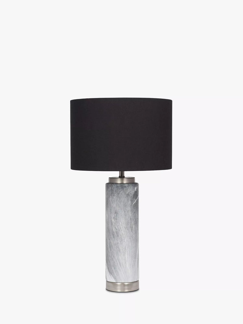 Pacific tall grey marble effect table lamp (British brand)