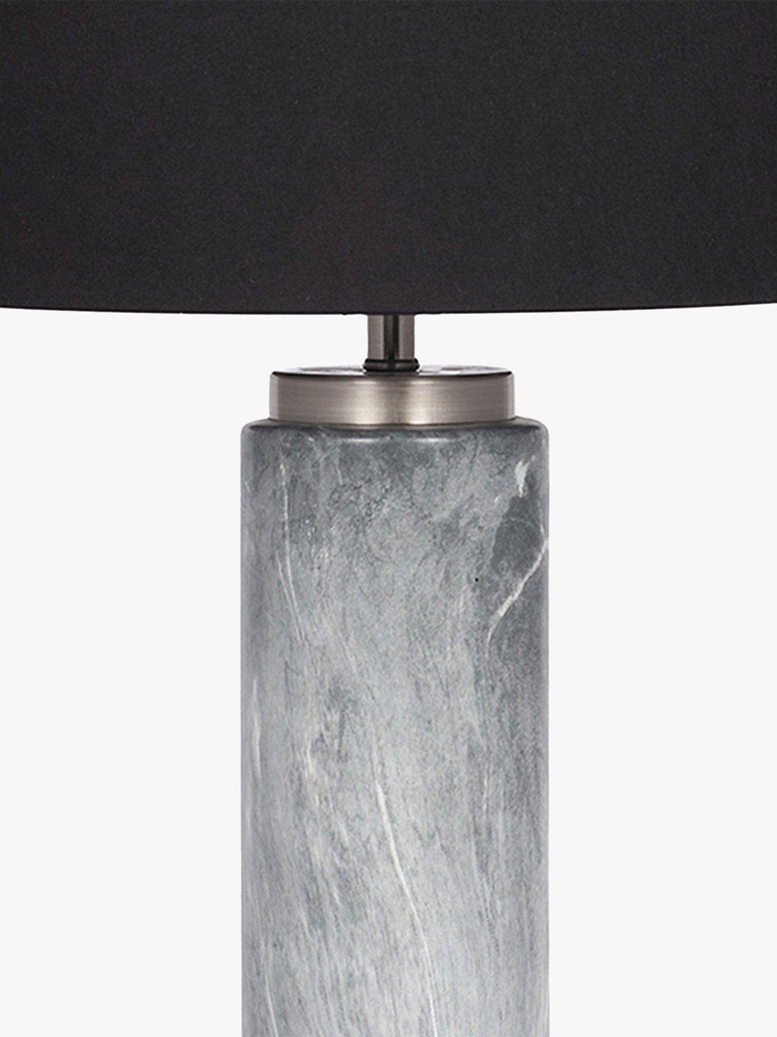 Pacific tall grey marble effect table lamp (British brand)