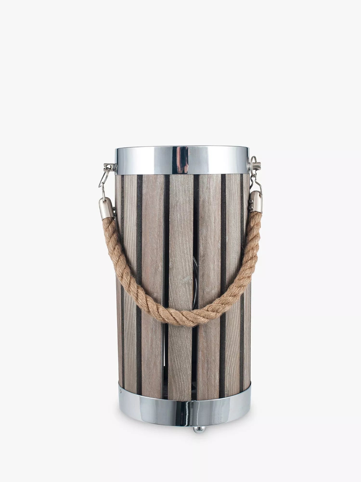 Pacific small lantern table lamp in grey - British product
