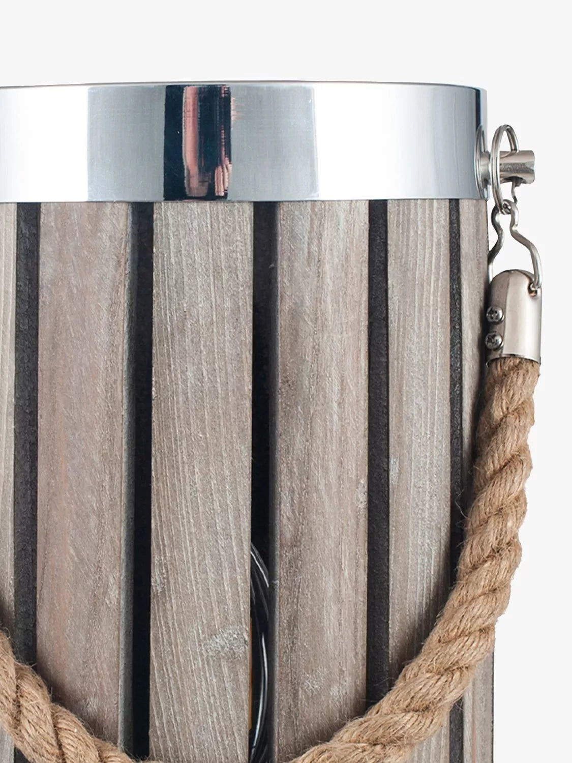 Pacific small lantern table lamp in grey - British product