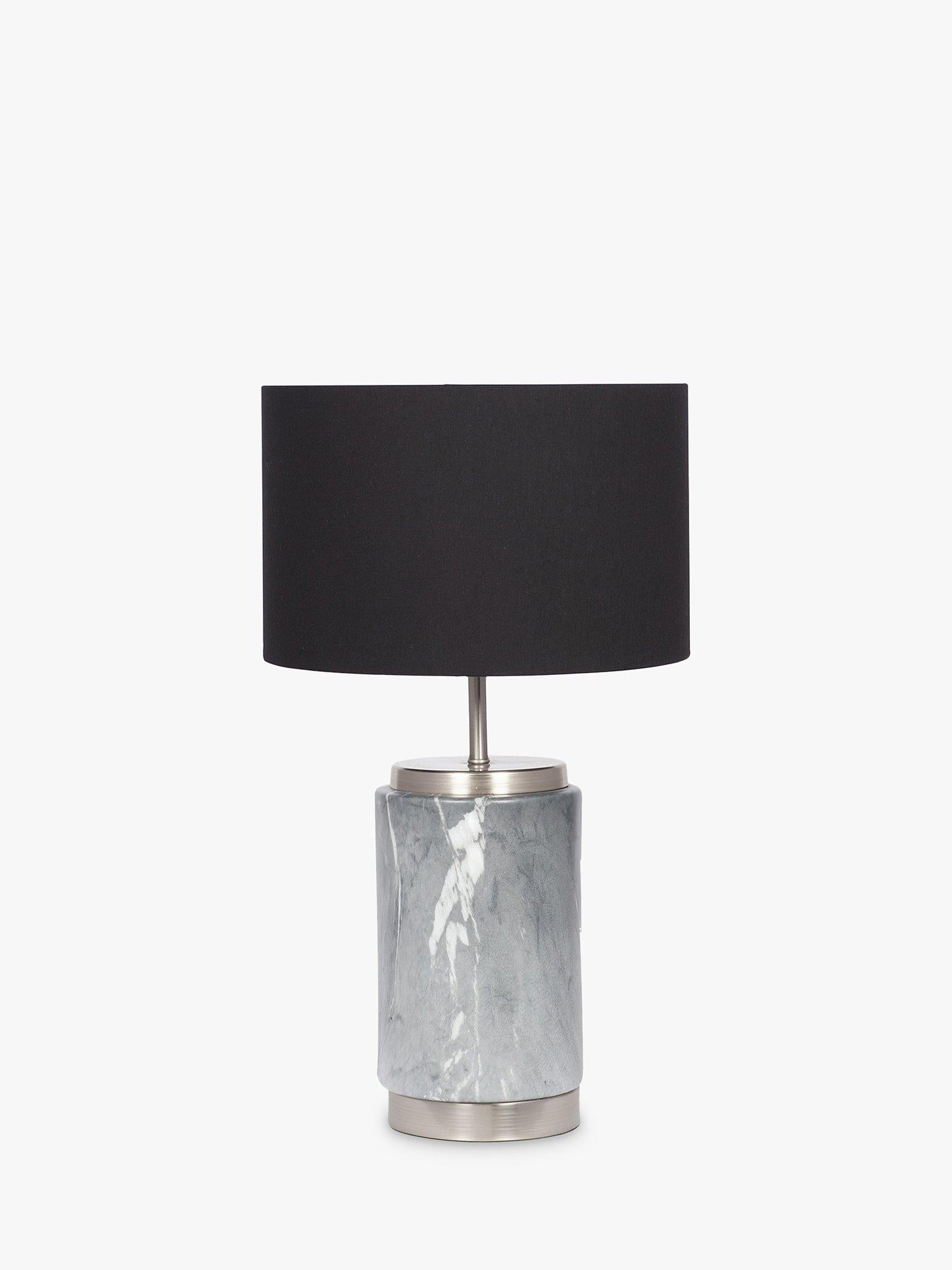 Pacific marble effect table lamp grey 49cm - British product