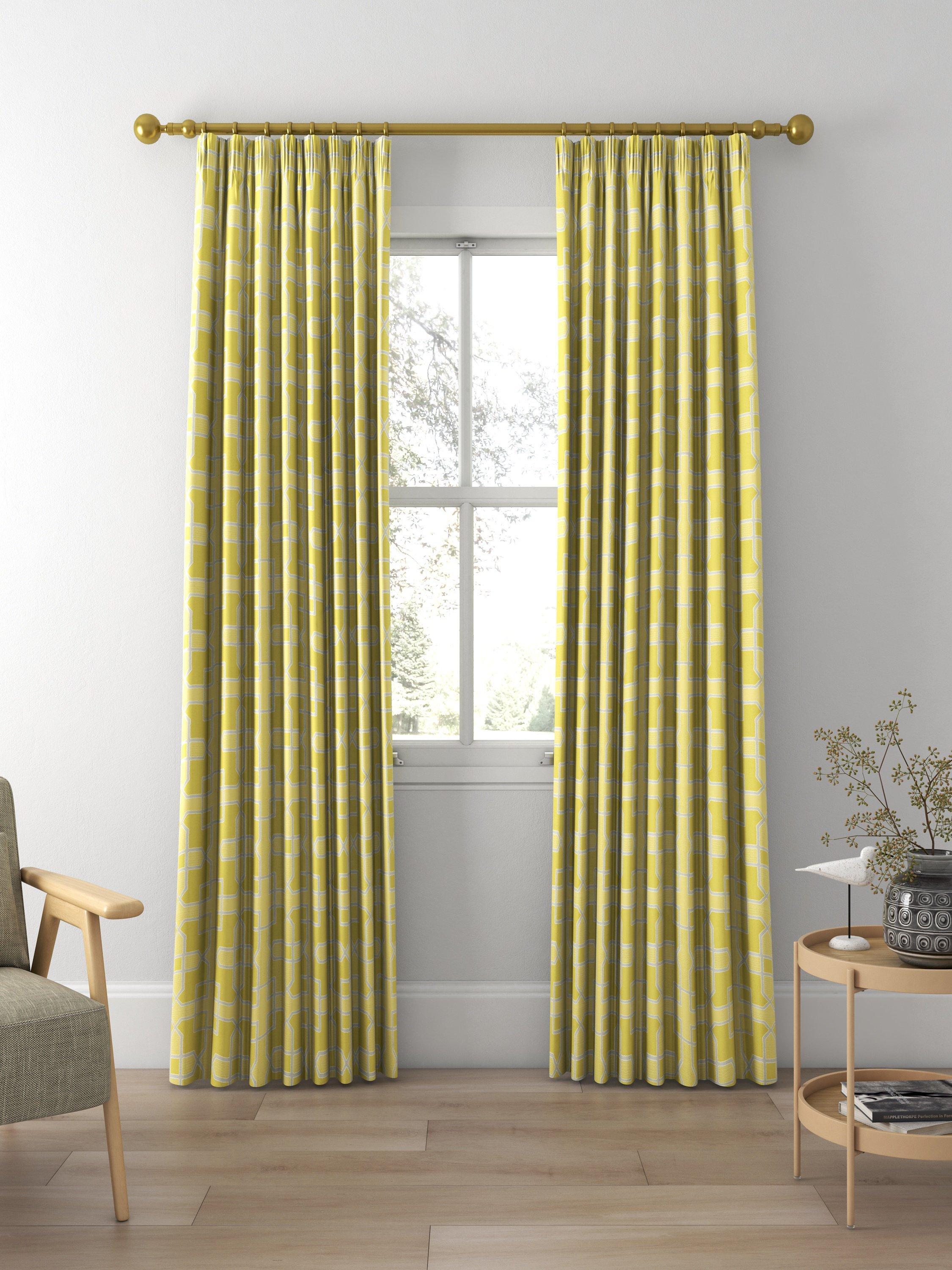 Sanderson Hampton Weave fabric Mimosa made to measure curtains, imported from the UK
