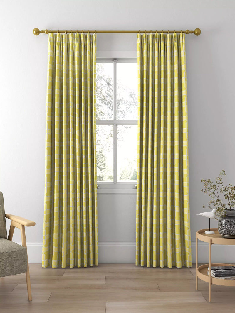 Sanderson Hampton Weave fabric Mimosa made to measure curtains, imported from the UK