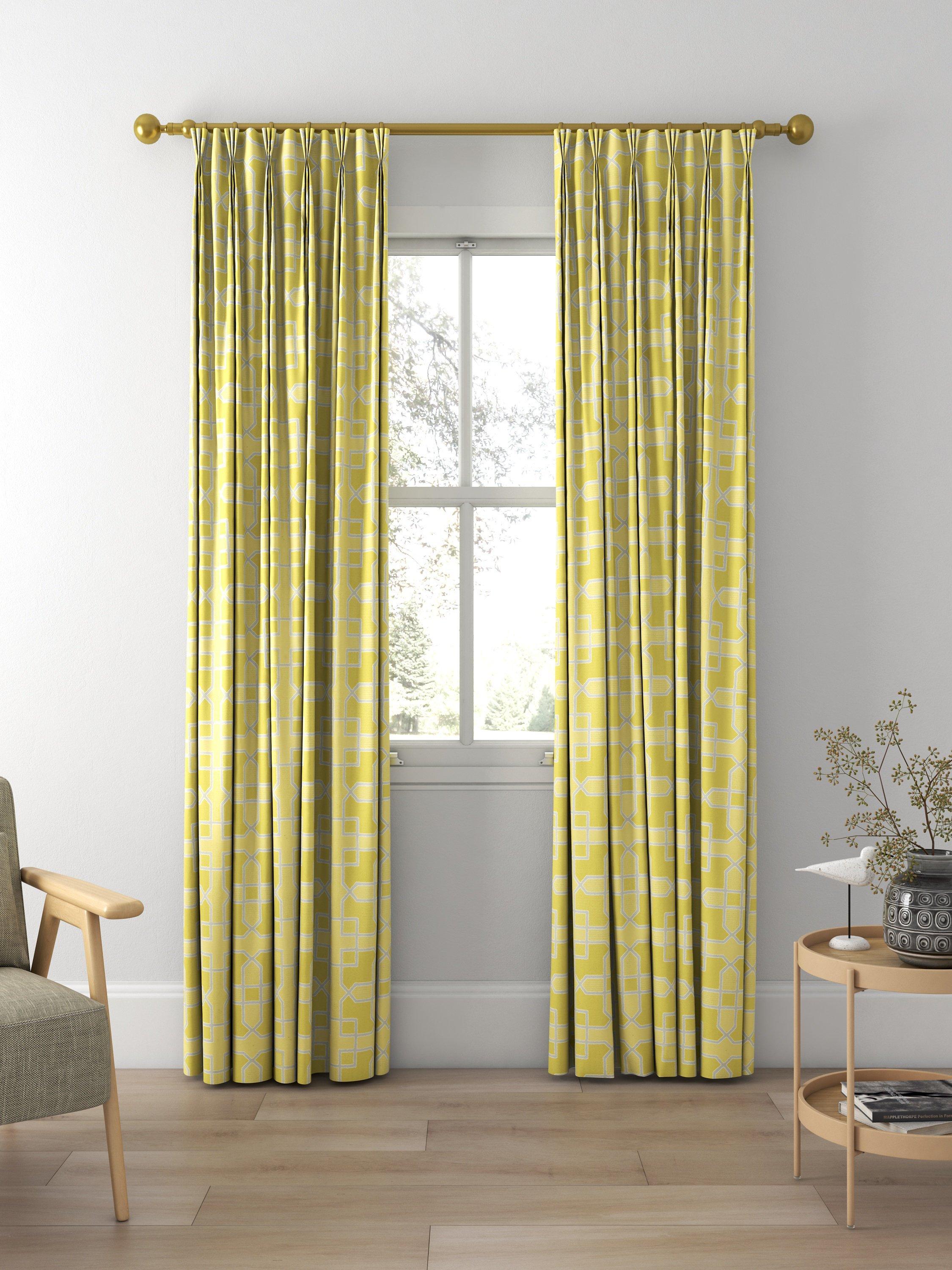 Sanderson Hampton Weave fabric Mimosa made to measure curtains, imported from the UK