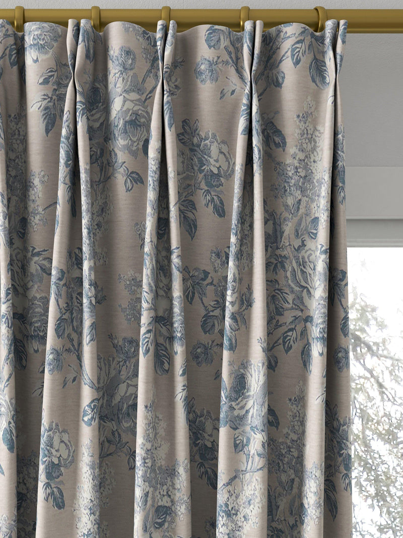 Sanderson Sorilla Damask curtains or roman blind in linen and cotton (British brand)