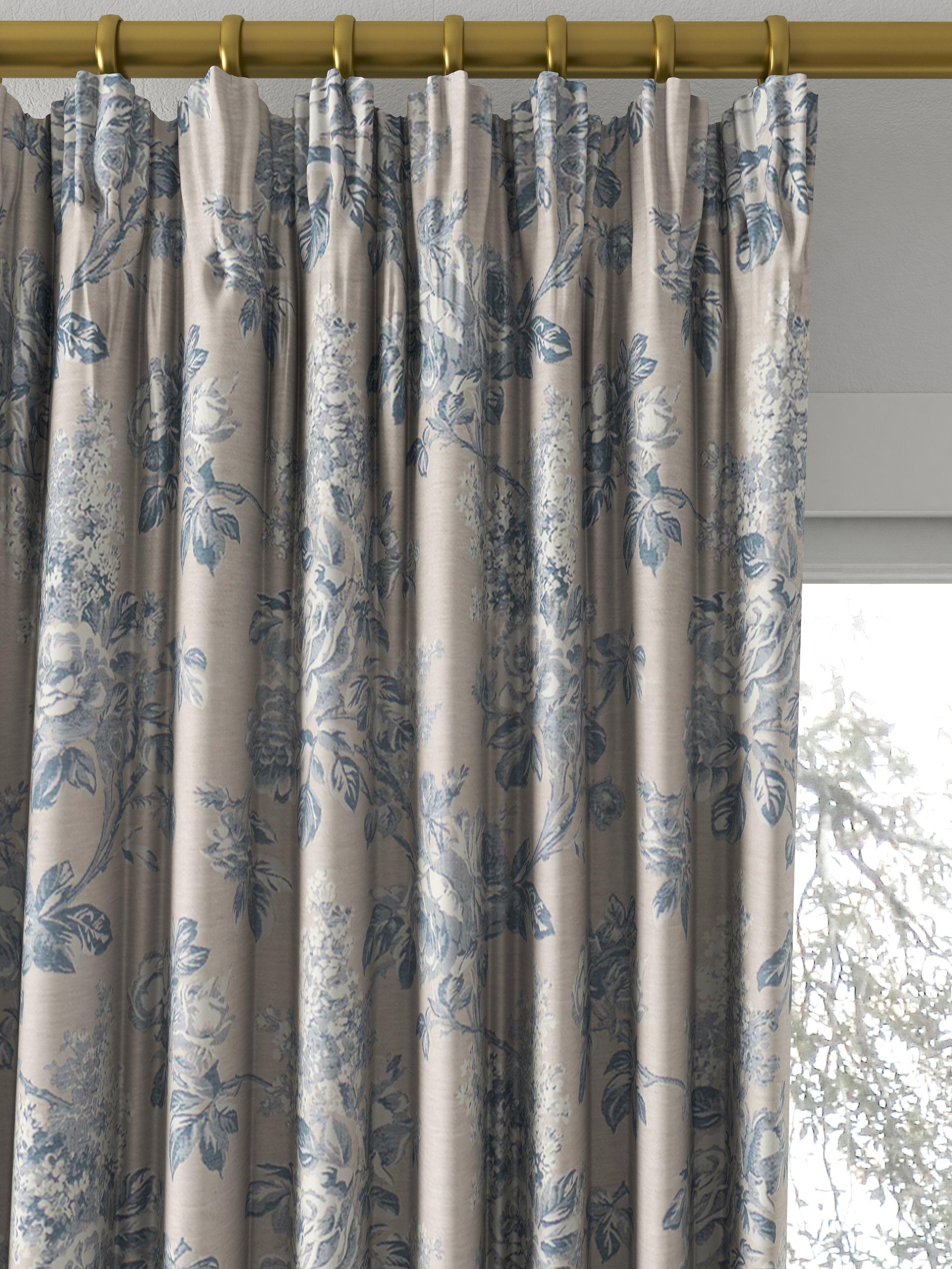 Sanderson Sorilla Damask curtains or roman blind in linen and cotton (British brand)
