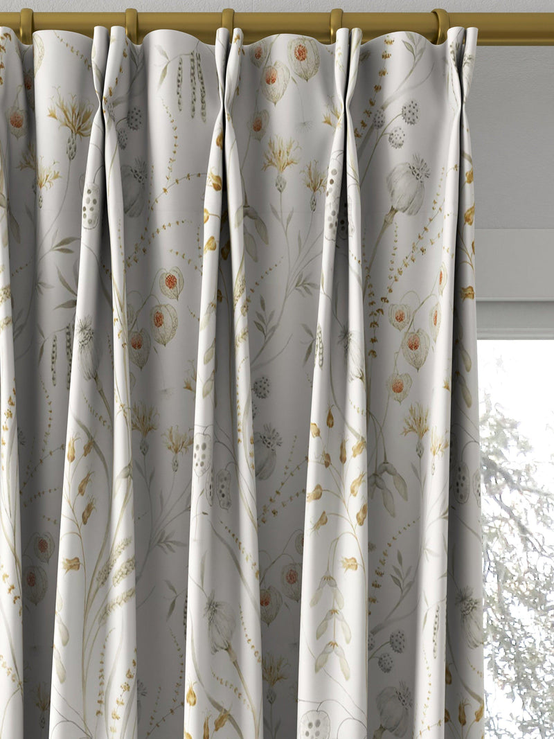 Sanderson Summer Harvest made-to-measure curtain fabric silver/corn, imported from the UK