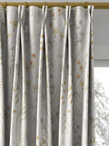Sanderson Summer Harvest made-to-measure curtain fabric silver/corn, imported from the UK