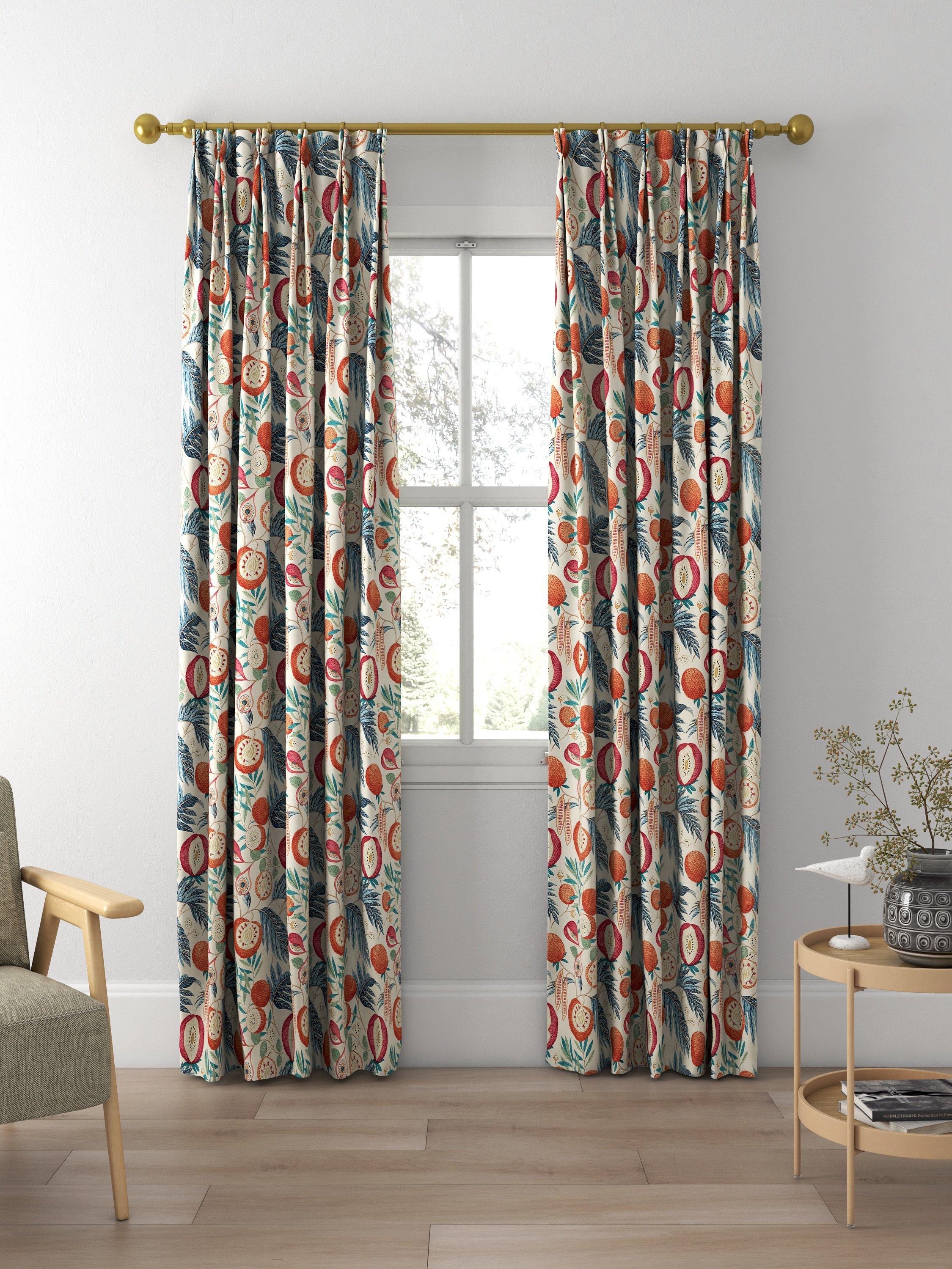 Sanderson Jackfruit curtains or roman blind in indigo, imported from the UK