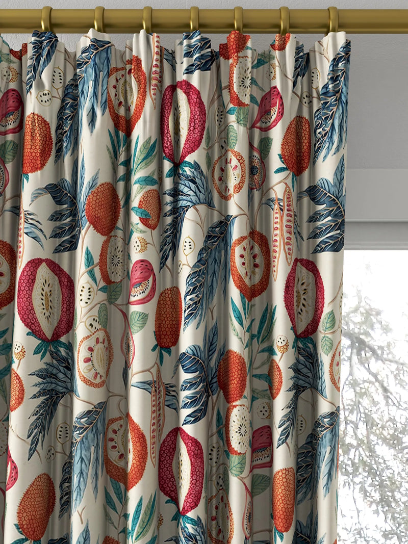Sanderson Jackfruit curtains or roman blind in indigo, imported from the UK