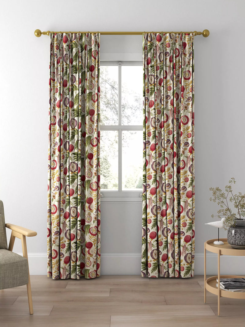 Sanderson Jackfruit fig printed curtains and roman blind - British product
