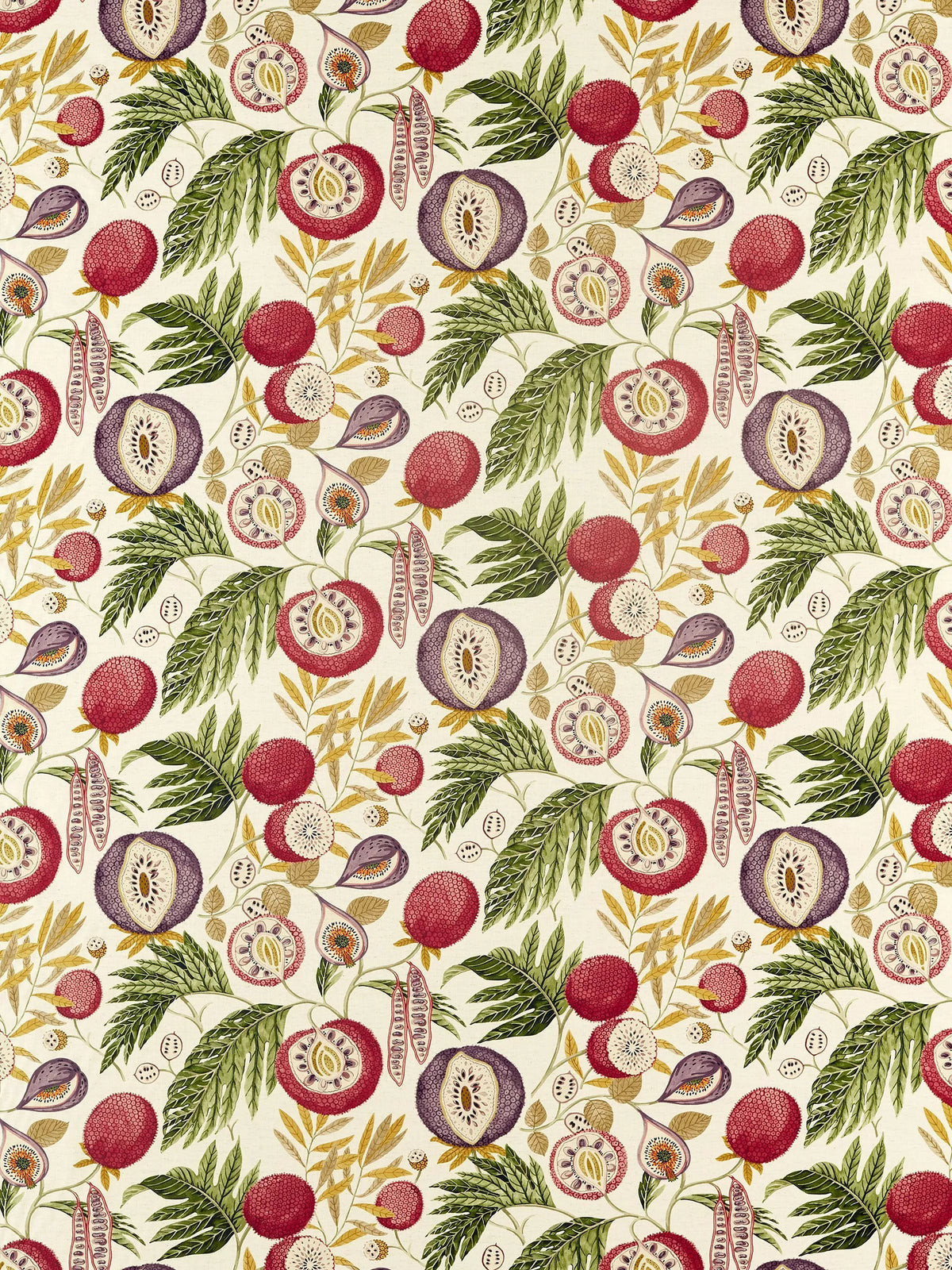 Sanderson Jackfruit fig printed curtains and roman blind - British product