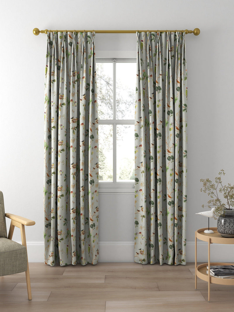 Sanderson Woodland chorus curtains sky blue multi - British product