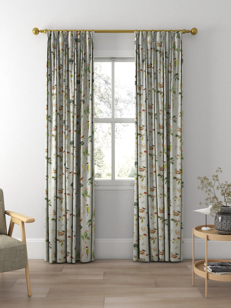 Sanderson Woodland chorus curtains sky blue multi - British product