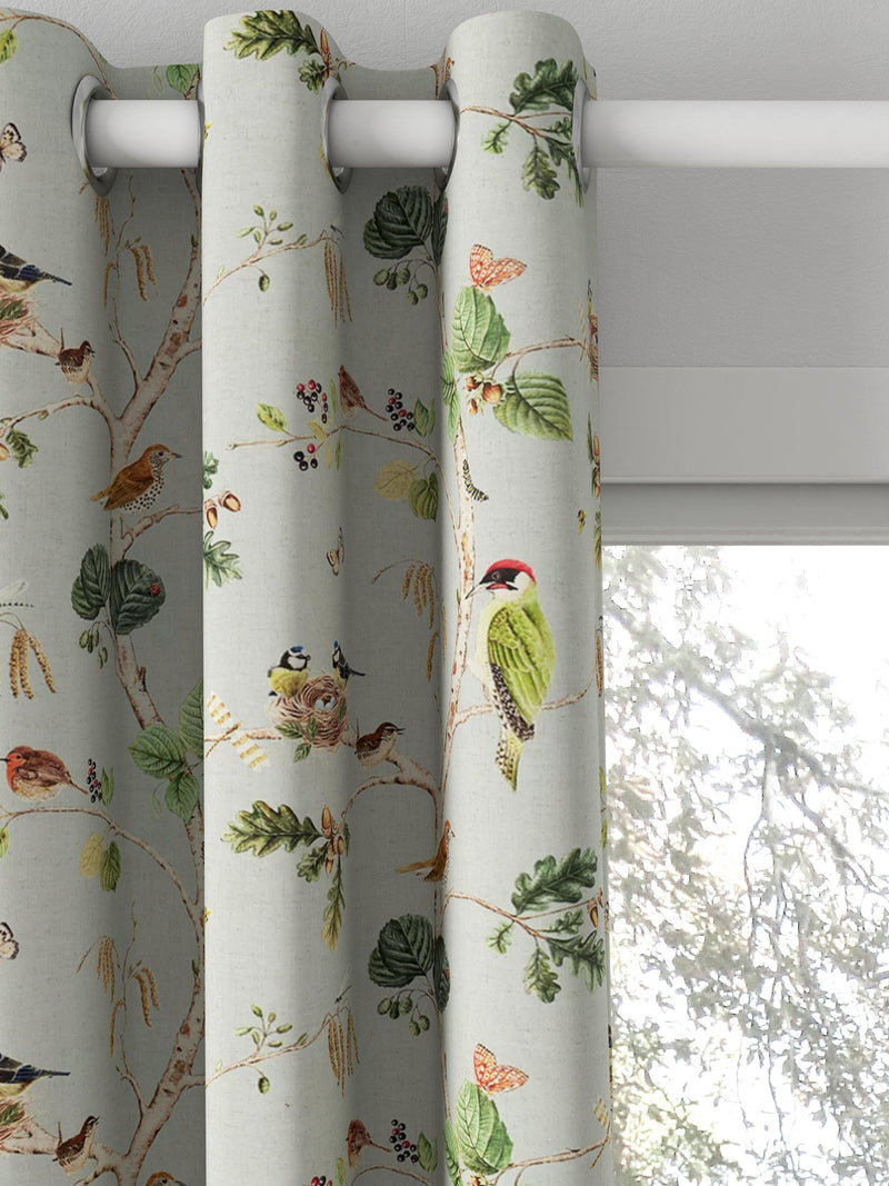 Sanderson Woodland chorus curtains sky blue multi - British product