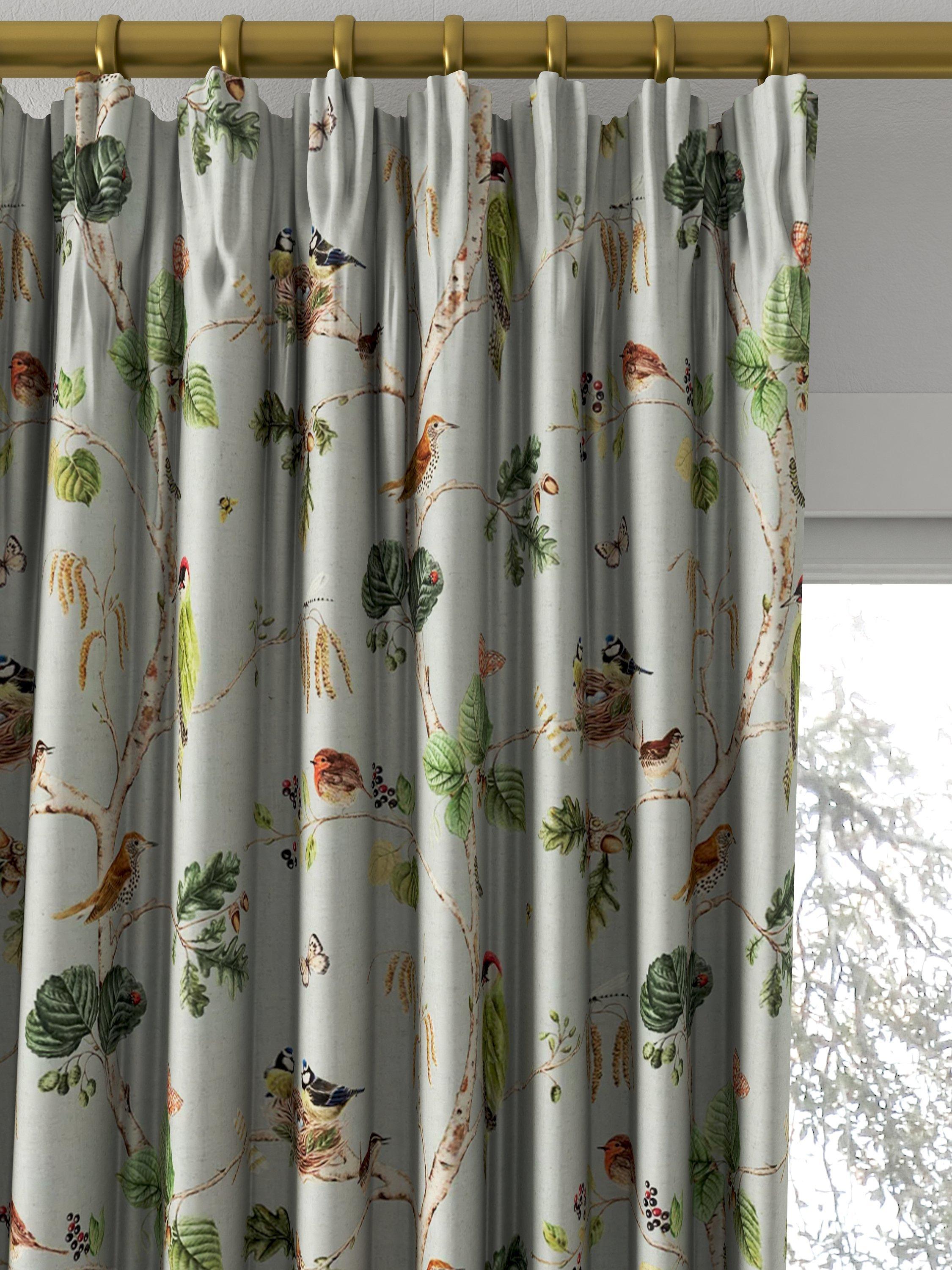 Sanderson Woodland chorus curtains sky blue multi - British product