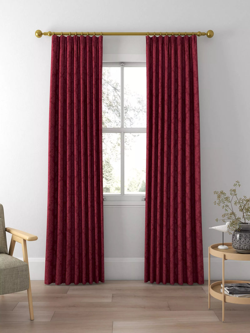 Sanderson Lymington Damask curtains in Redcurrant, UK version