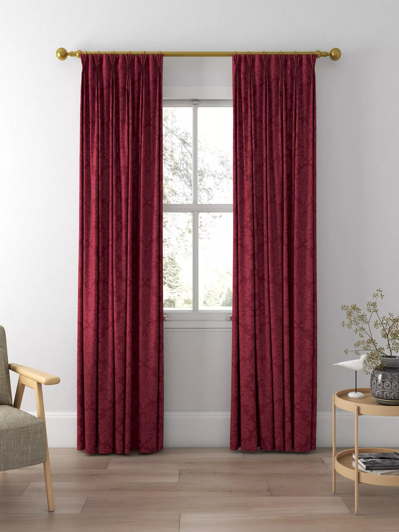 Sanderson Lymington Damask curtains in Redcurrant, UK version