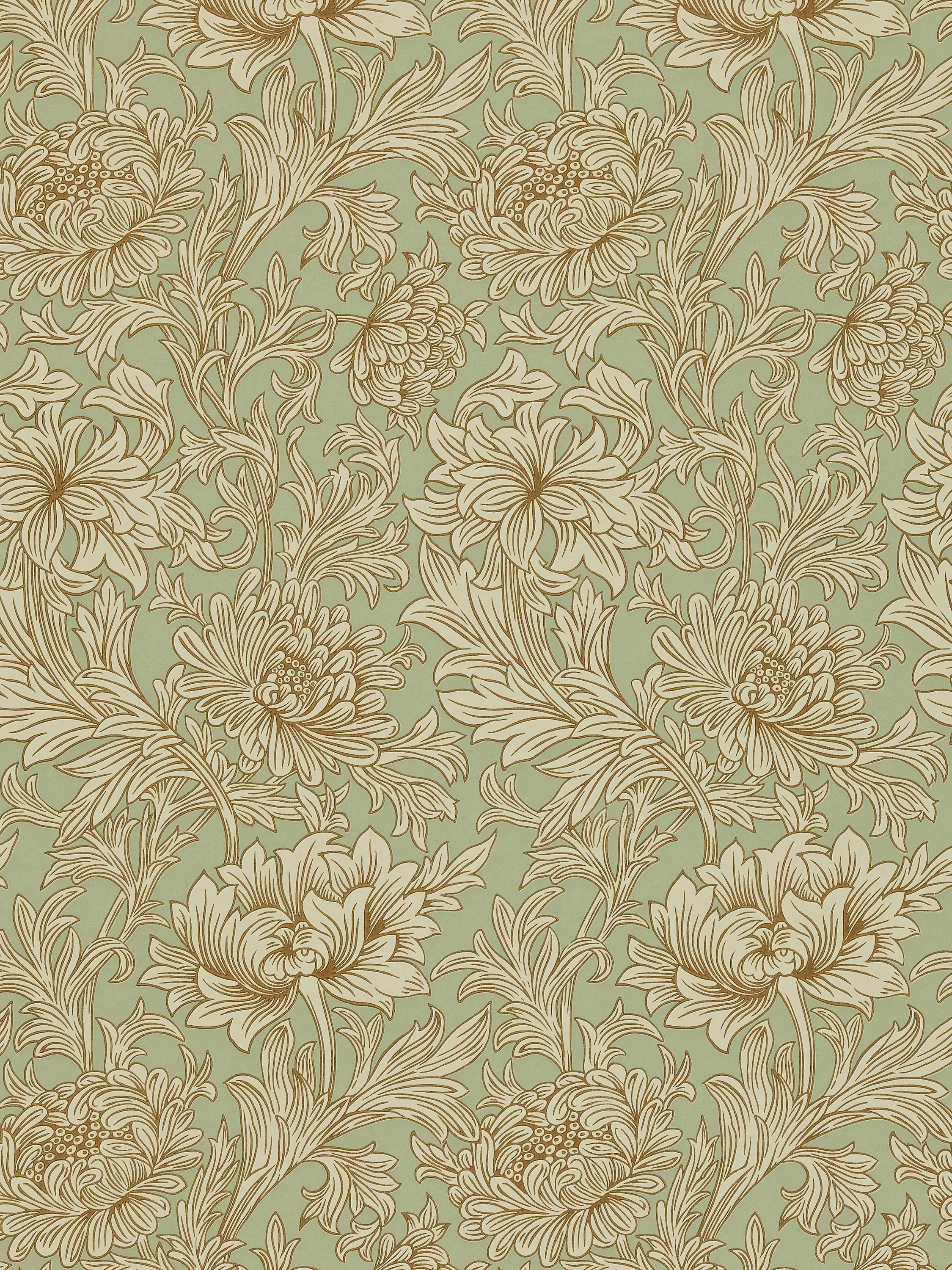Morris & Co. Chrysanthemum Toile wallpaper 10m x 52cm - British product