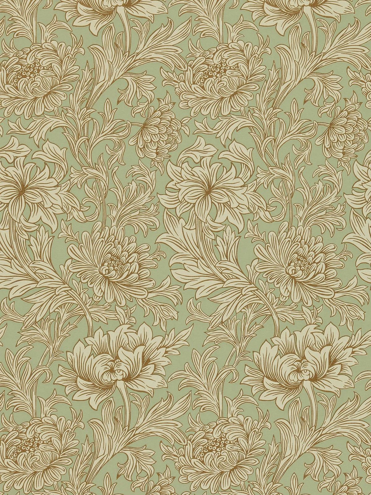 Morris & Co. Chrysanthemum Toile wallpaper 10m x 52cm - British product