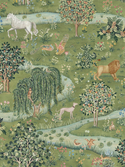 John Lewis Morris & Co. Owl & Willow Wallpaper Mural- Buy online at McGrocer