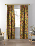 GP & J Baker Hydrangea Bird curtains ochre (British brand)
