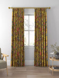 GP & J Baker Hydrangea Bird curtains ochre (British brand)