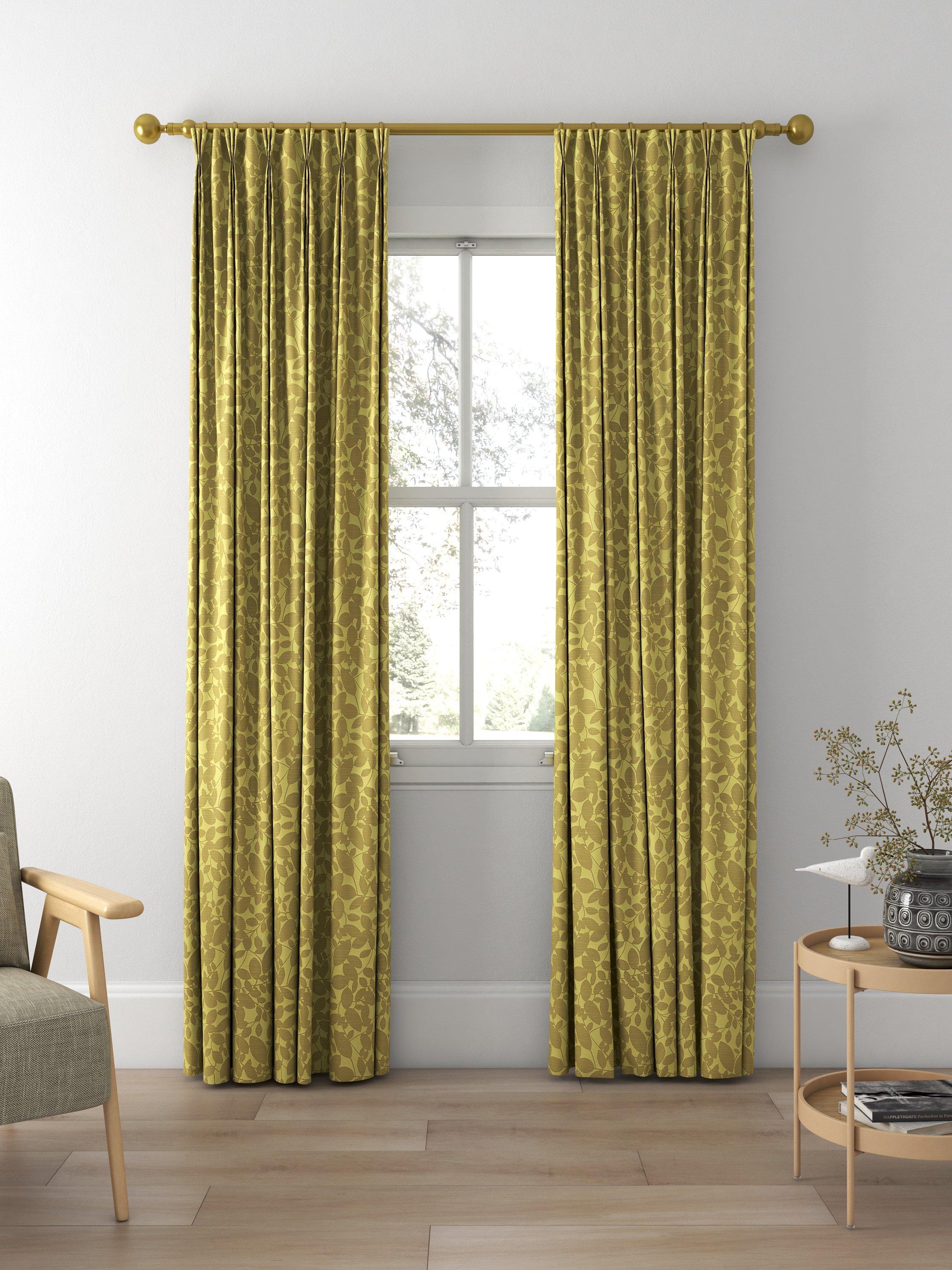 Prestigious Textiles Jude fabric lime made to measure curtain (British brand)