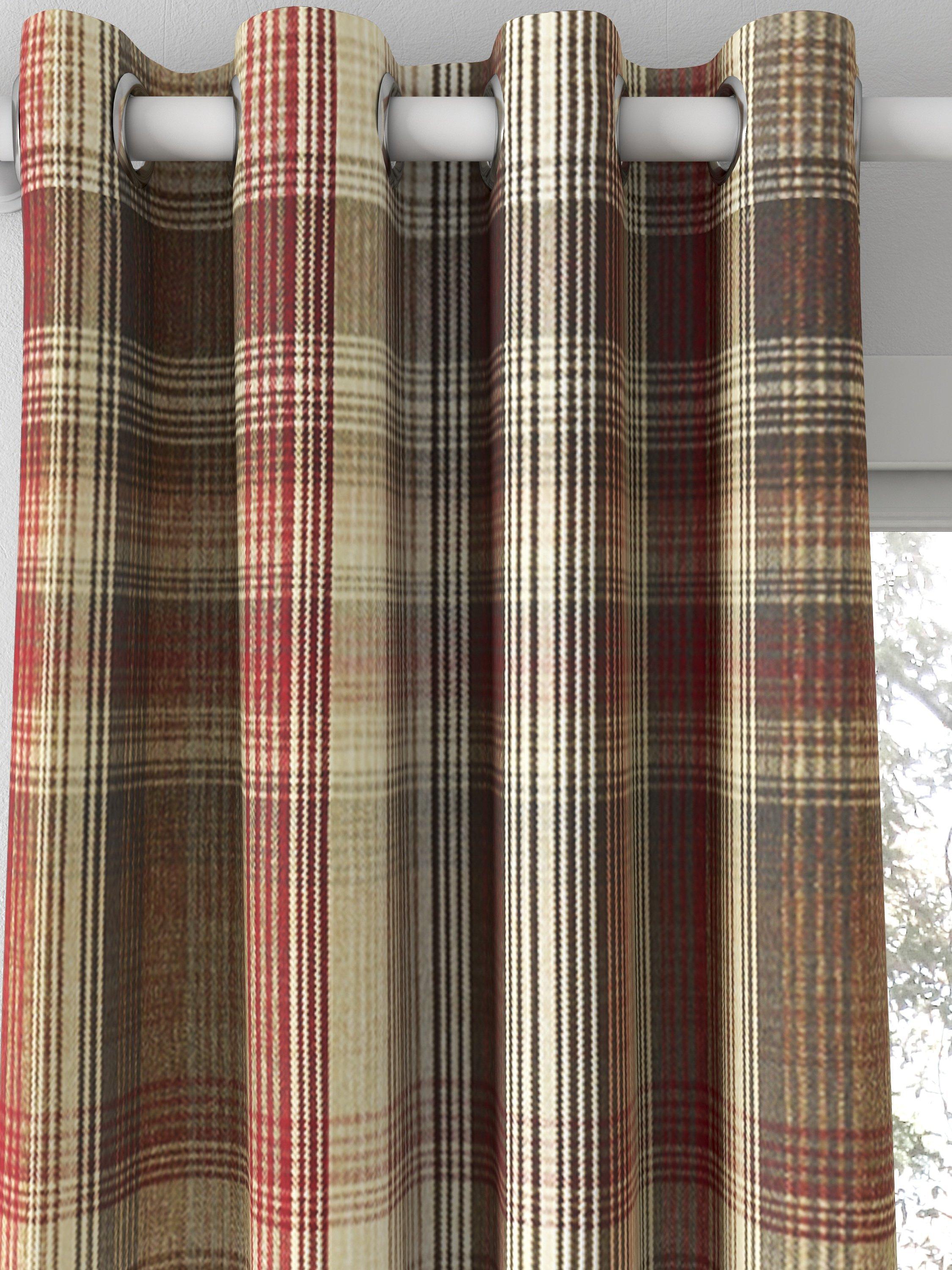 Prestigious Textiles Felix curtains Redwood check, imported from the UK