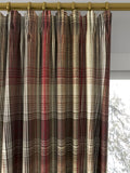 Prestigious Textiles Felix curtains Redwood check, imported from the UK