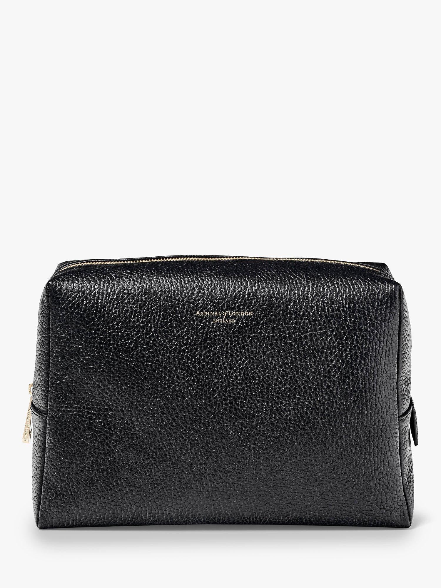Aspinal of London pebble leather toiletry bag large - British product
