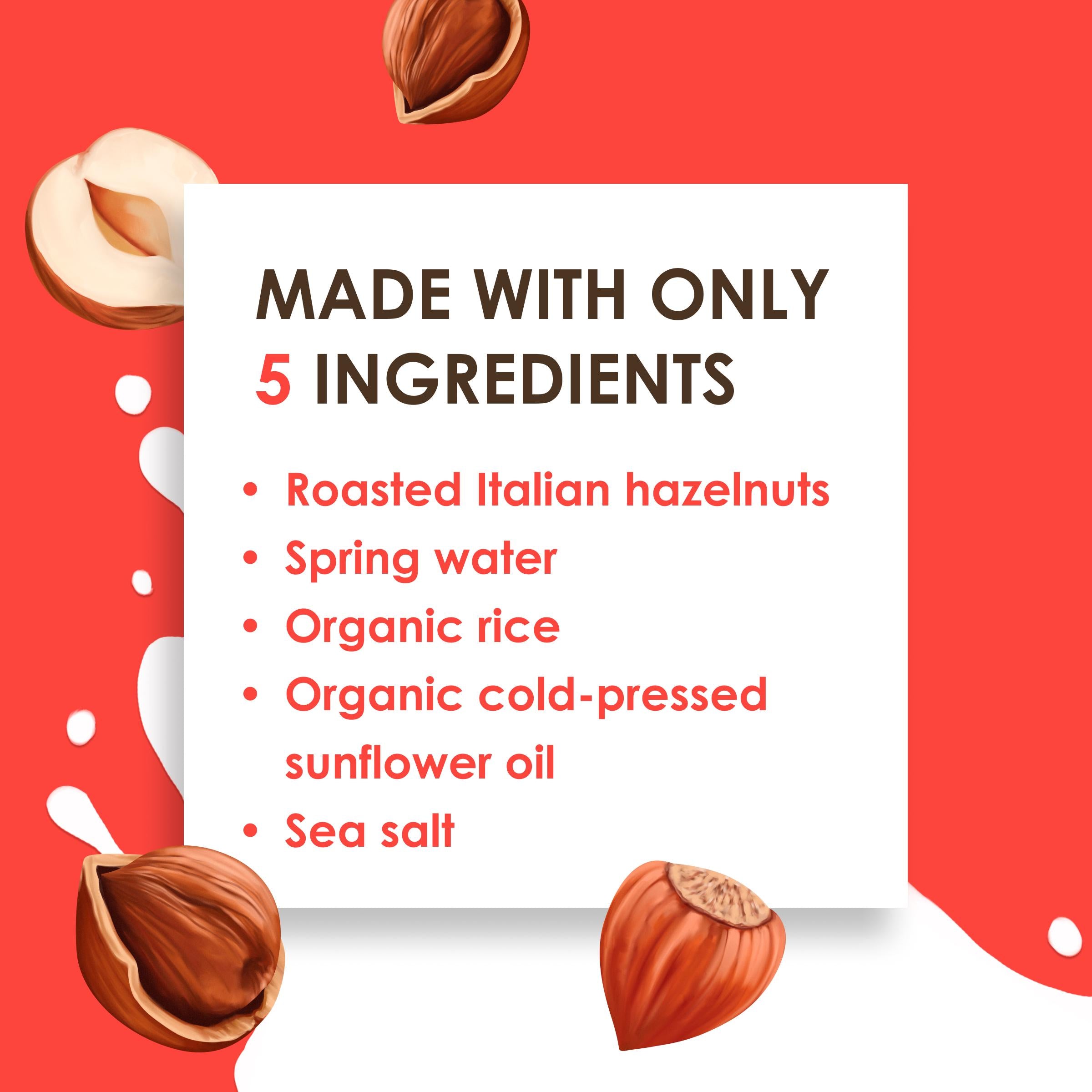 Rude Health hazelnut drink with calcium 1L (British brand)