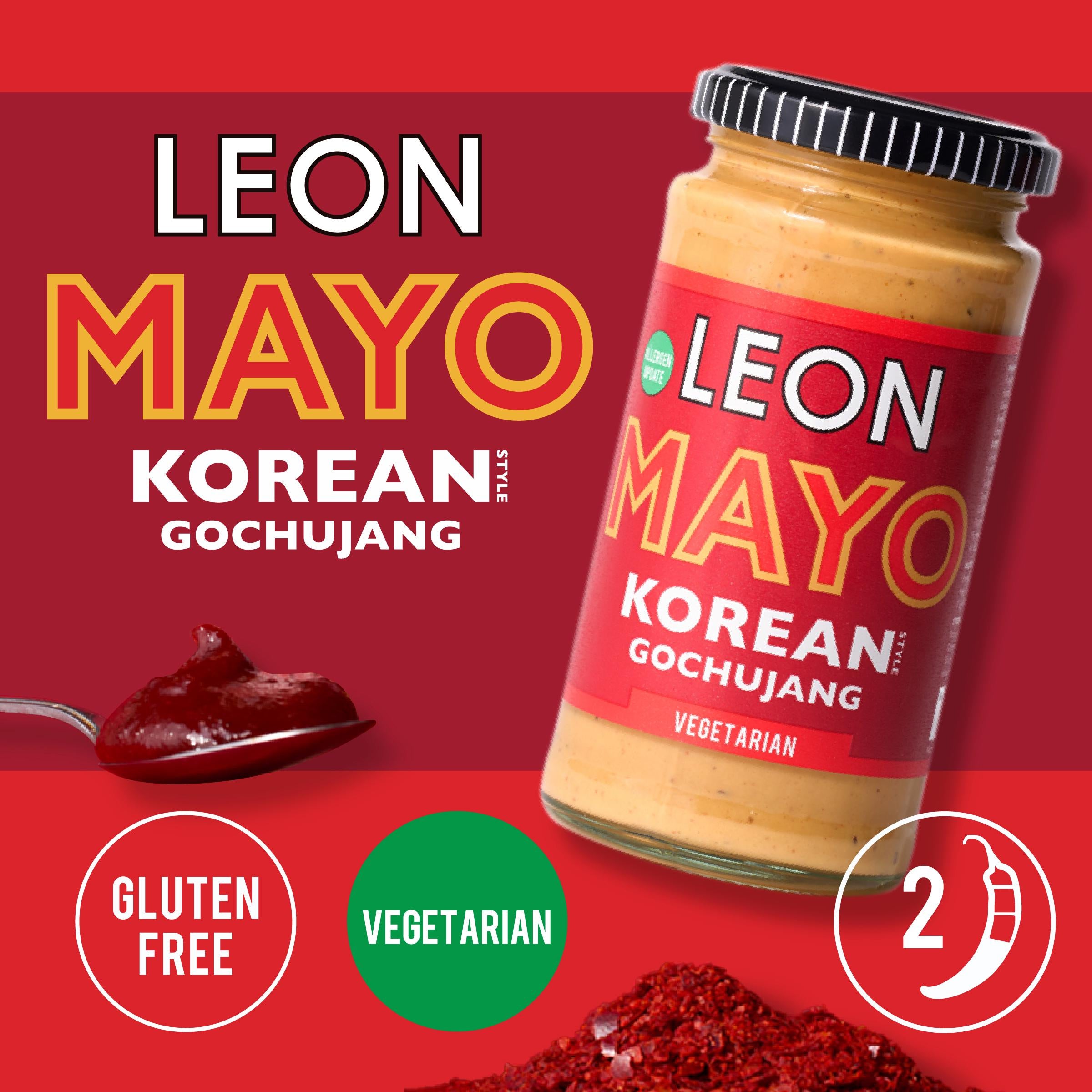 Leon Gochujang Mayo Korean Style 240ml, imported from the UK
