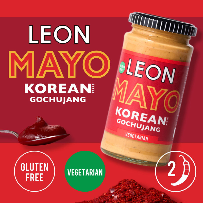 Leon Gochujang Mayo Korean Style 240ml, imported from the UK