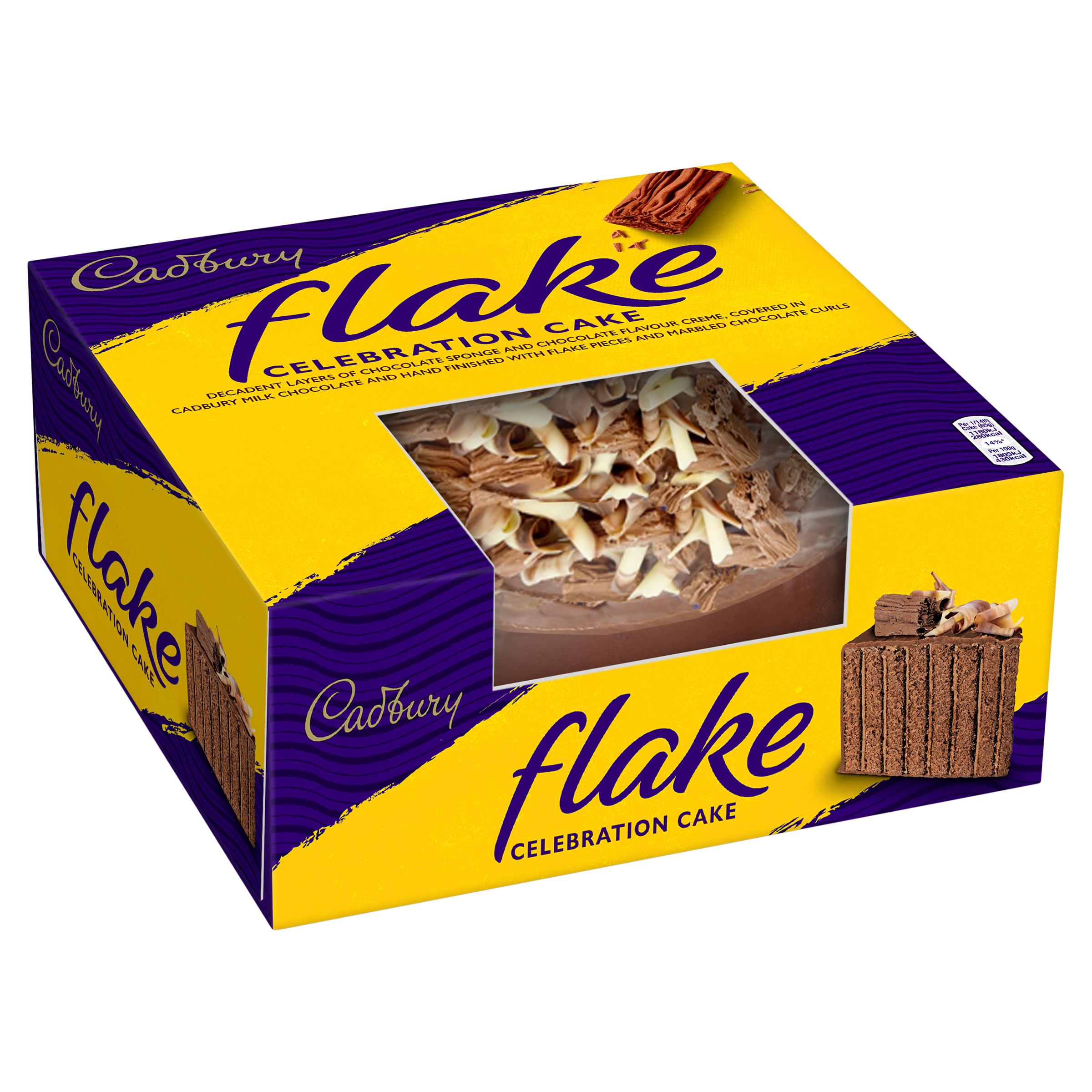 Cadbury Flake Celebration Chocolate Cake 960g, imported from the UK