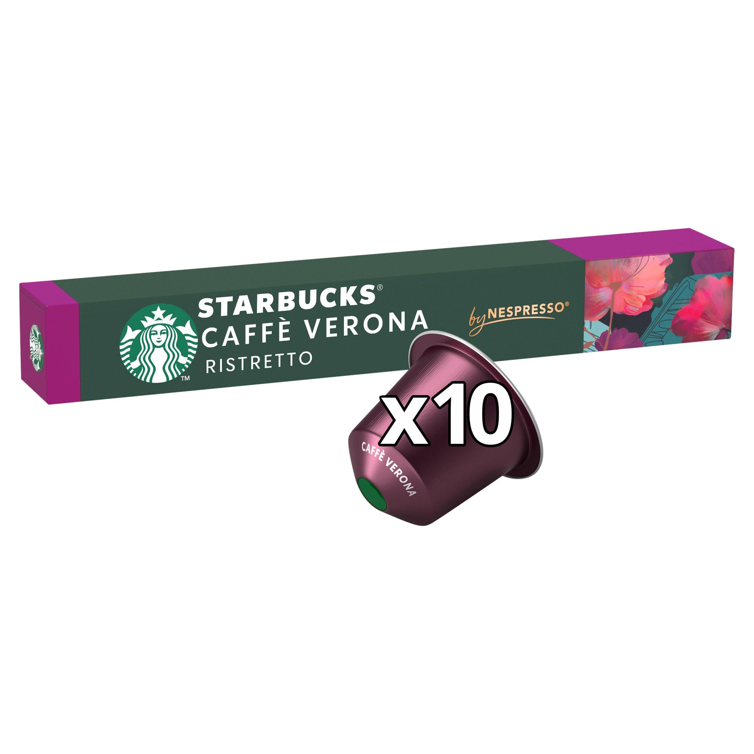 Starbucks Nespresso Caffe Verona dark roast pods 10 - British product