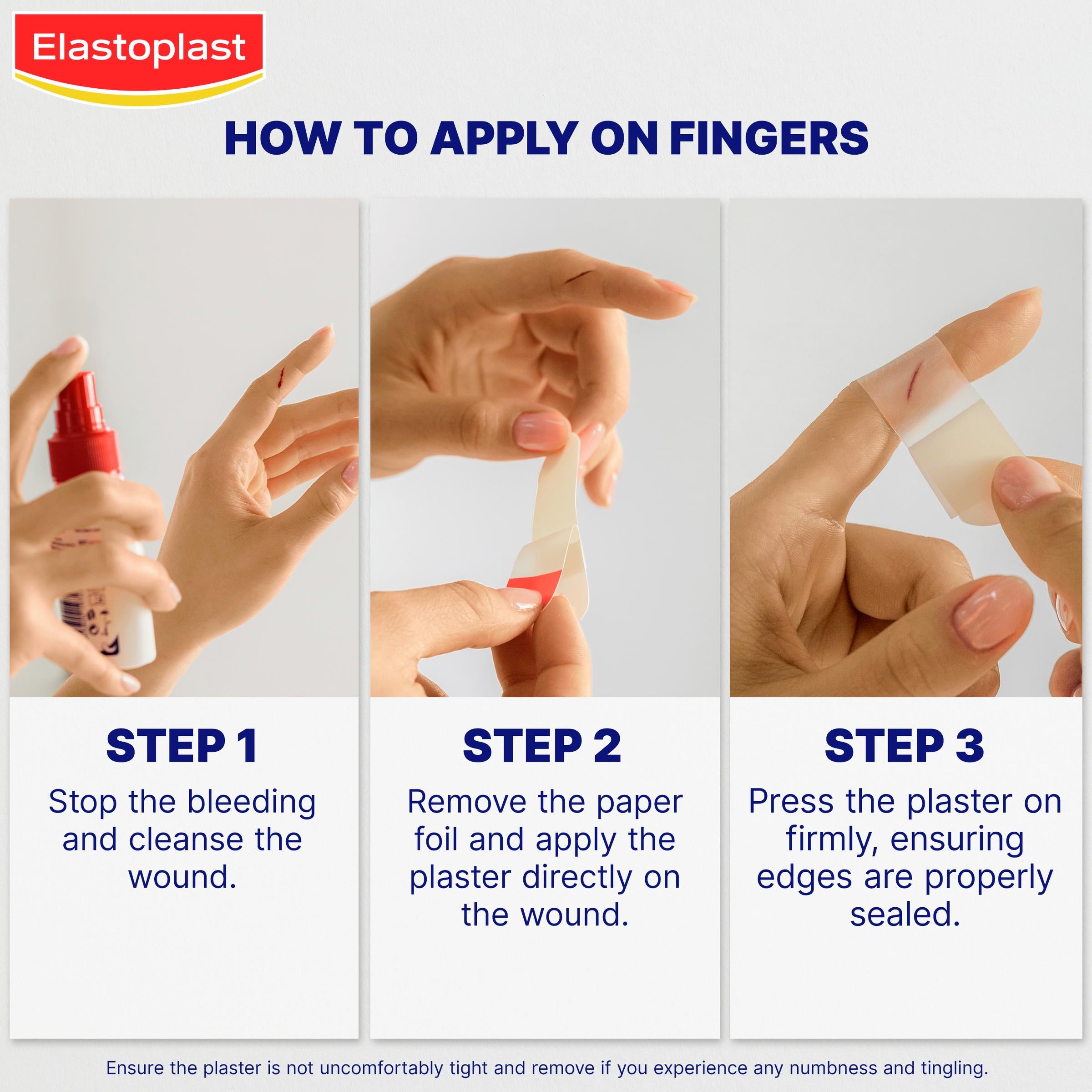 Elastoplast hydrocolloid finger plasters 10 pack, imported from the UK